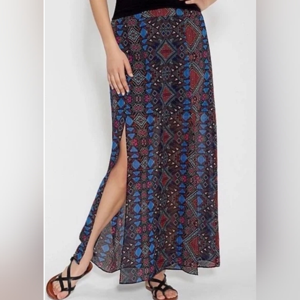 maurices printed maxi skirt
